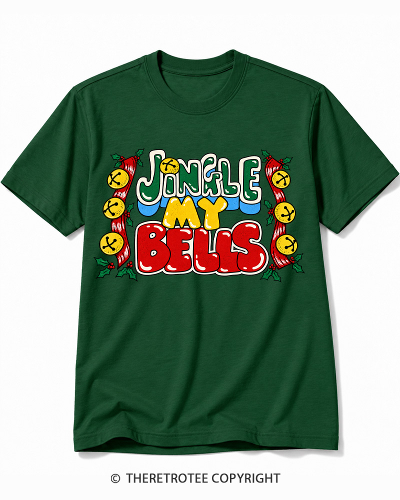 TheRetroTee Jingle My Bells 1990s Cotton T-Shirt
