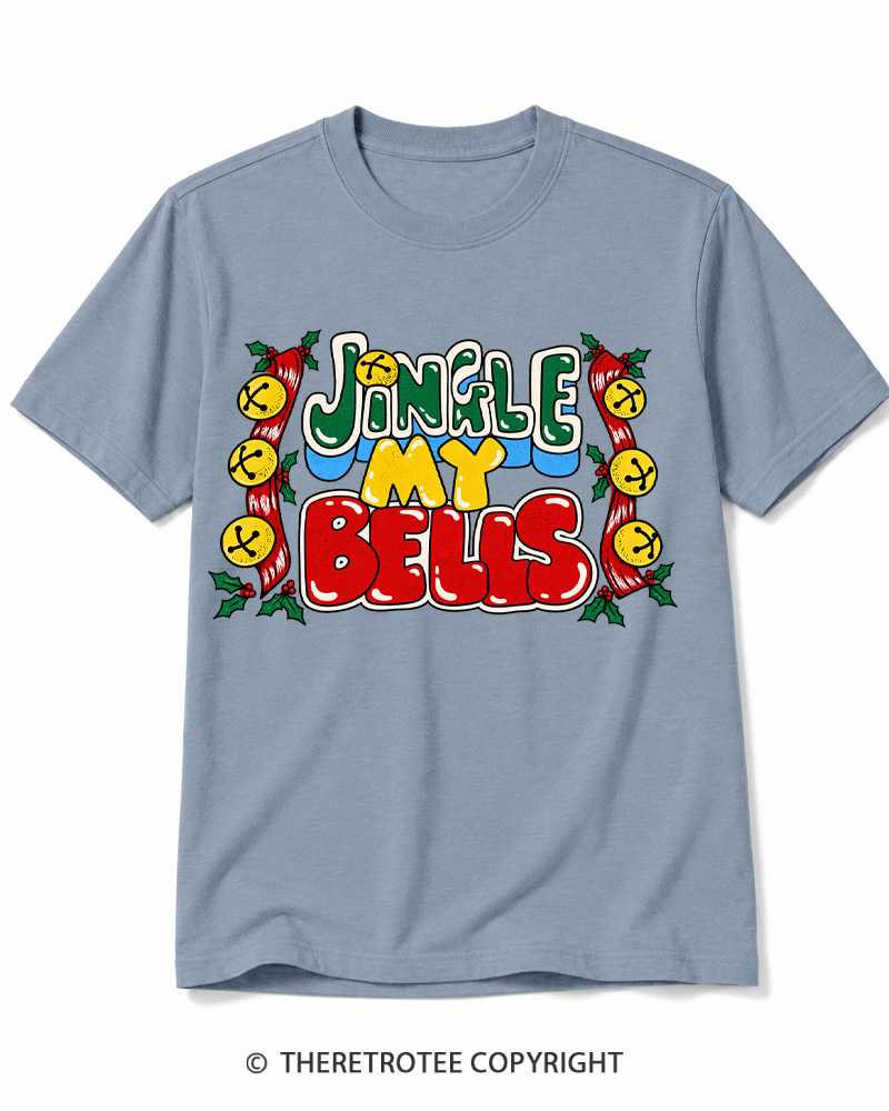 TheRetroTee Jingle My Bells 1990s Cotton T-Shirt