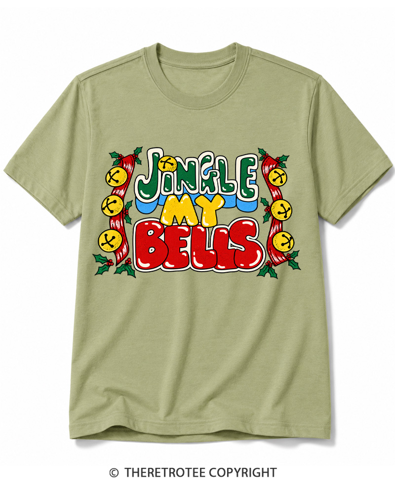 TheRetroTee Jingle My Bells 1990s Cotton T-Shirt