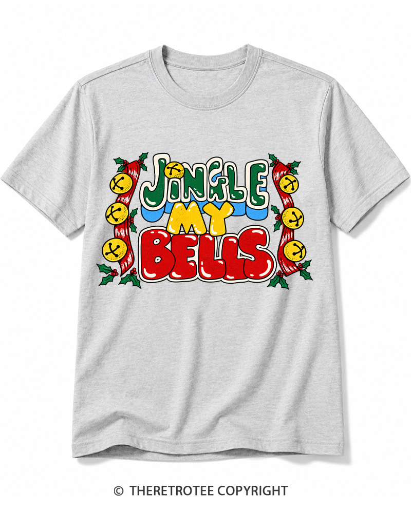 TheRetroTee Jingle My Bells 1990s Cotton T-Shirt