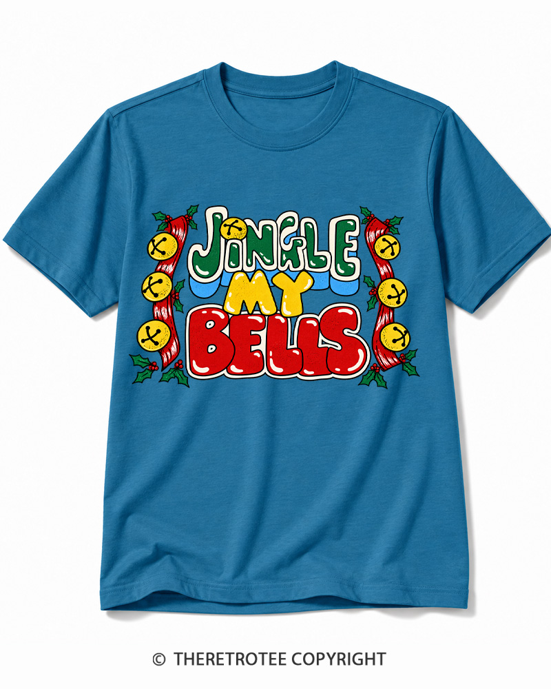 TheRetroTee Jingle My Bells 1990s Cotton T-Shirt