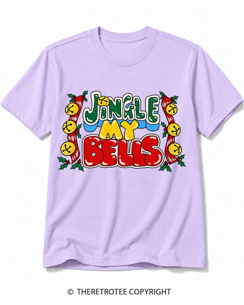 TheRetroTee Jingle My Bells 1990s Cotton T-Shirt