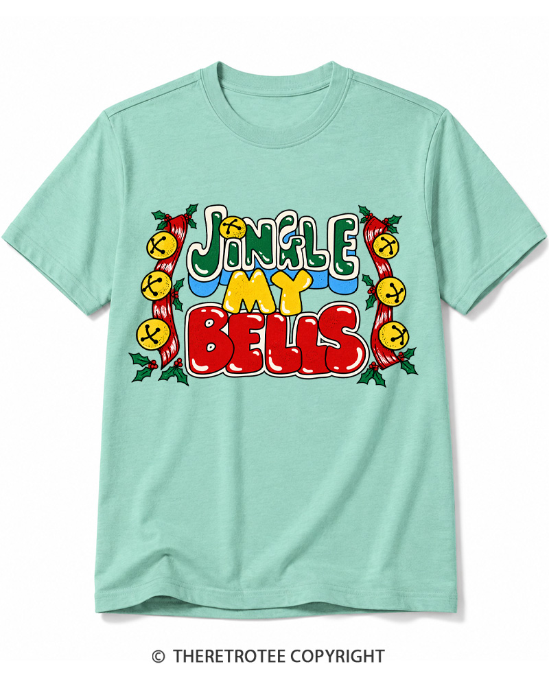 TheRetroTee Jingle My Bells 1990s Cotton T-Shirt