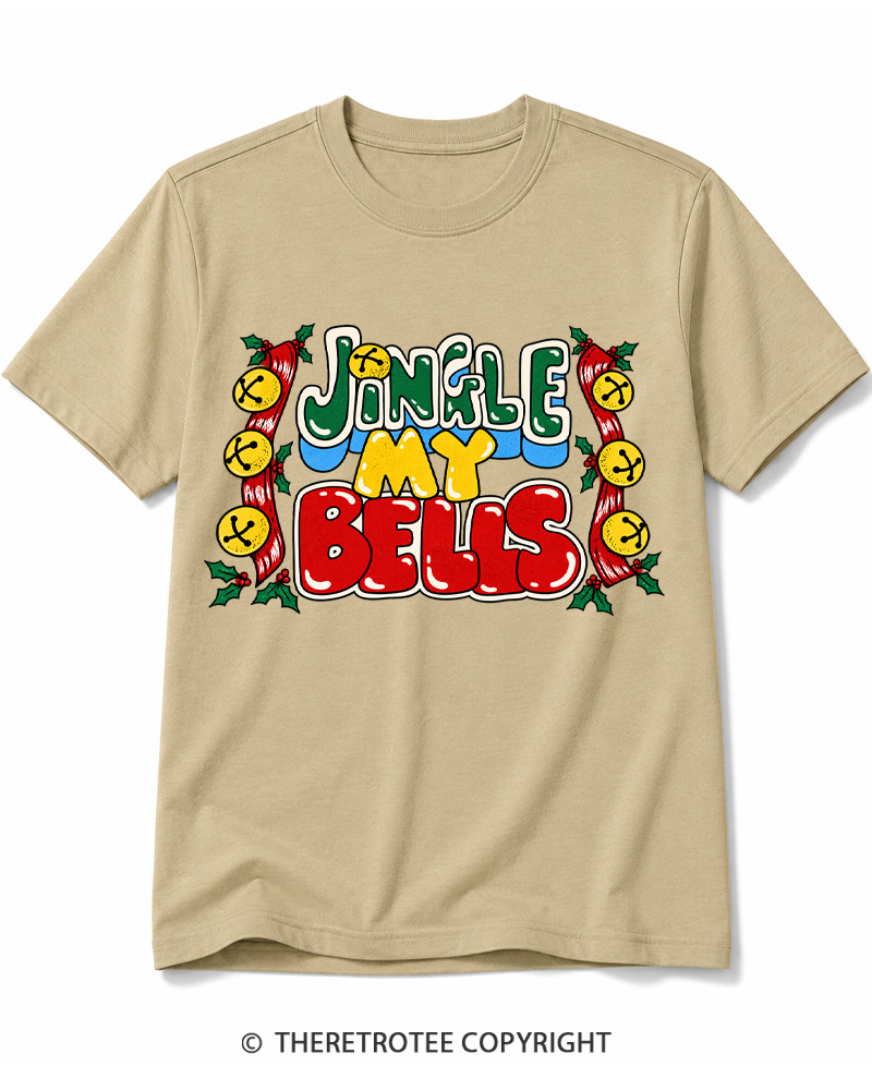 TheRetroTee Jingle My Bells 1990s Cotton T-Shirt