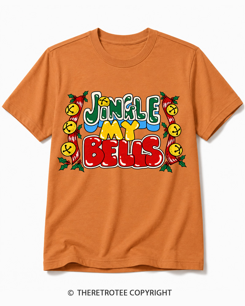TheRetroTee Jingle My Bells 1990s Cotton T-Shirt