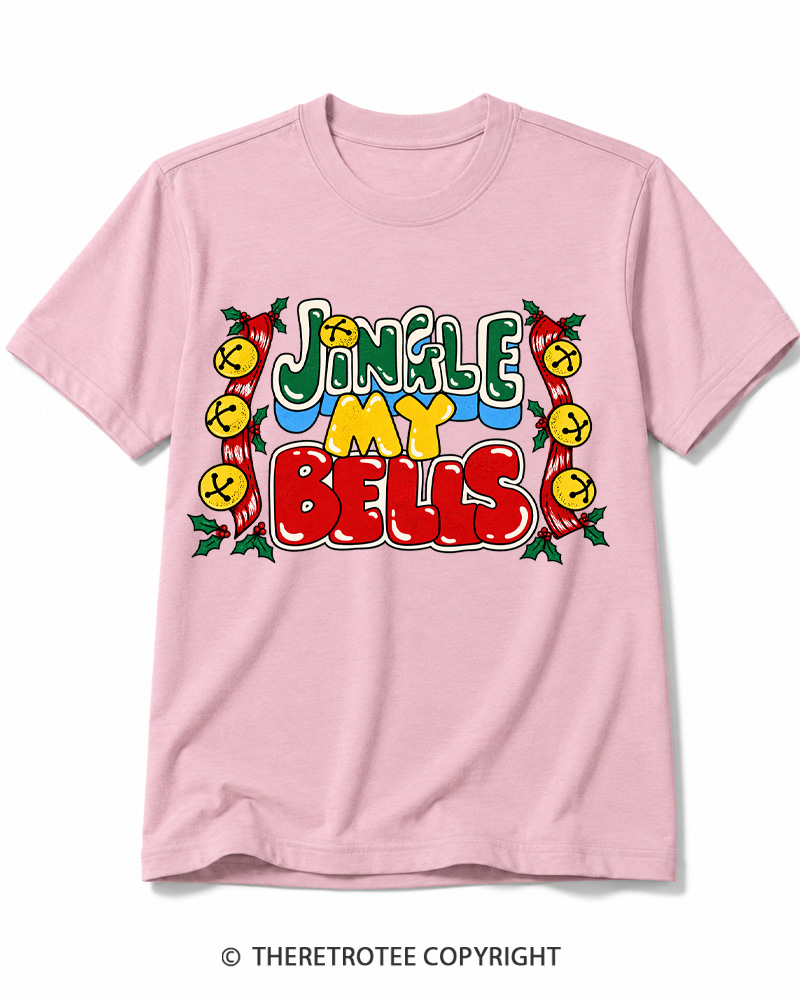 TheRetroTee Jingle My Bells 1990s Cotton T-Shirt
