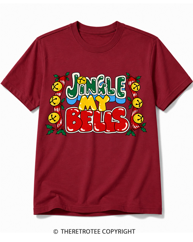 TheRetroTee Jingle My Bells 1990s Cotton T-Shirt