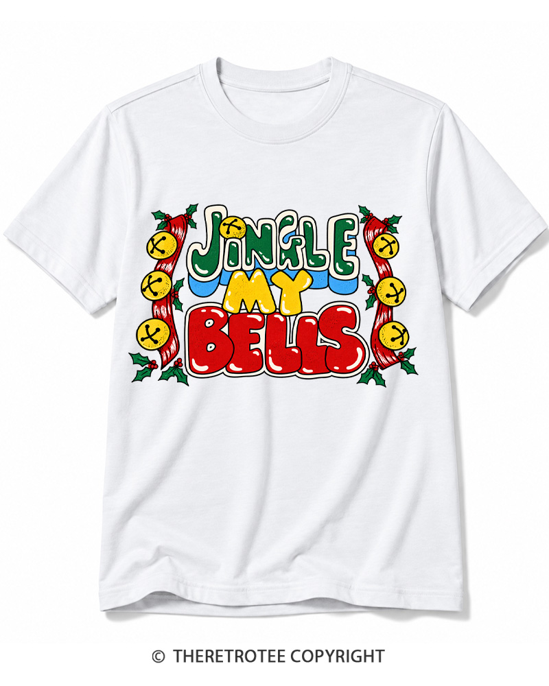 TheRetroTee Jingle My Bells 1990s Cotton T-Shirt