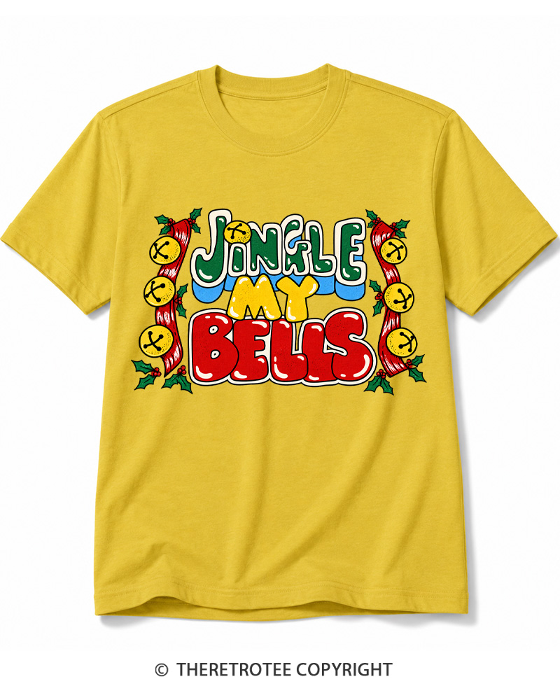 TheRetroTee Jingle My Bells 1990s Cotton T-Shirt