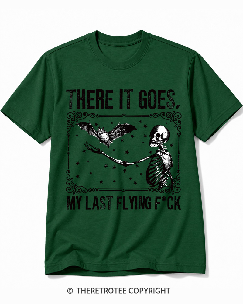 TheRetroTee There It Goes, My Last Flying FCk Halloween Cotton T-Shirt