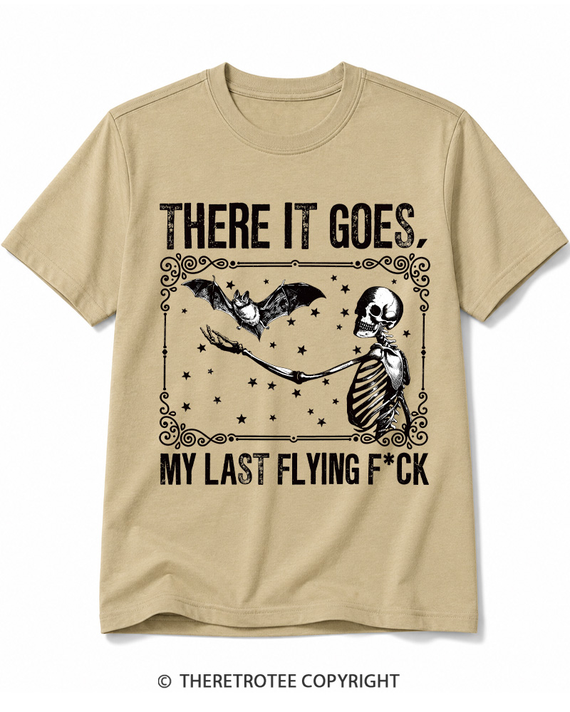 TheRetroTee There It Goes, My Last Flying FCk Halloween Cotton T-Shirt