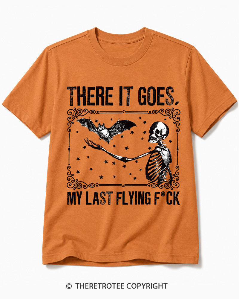 TheRetroTee There It Goes, My Last Flying FCk Halloween Cotton T-Shirt