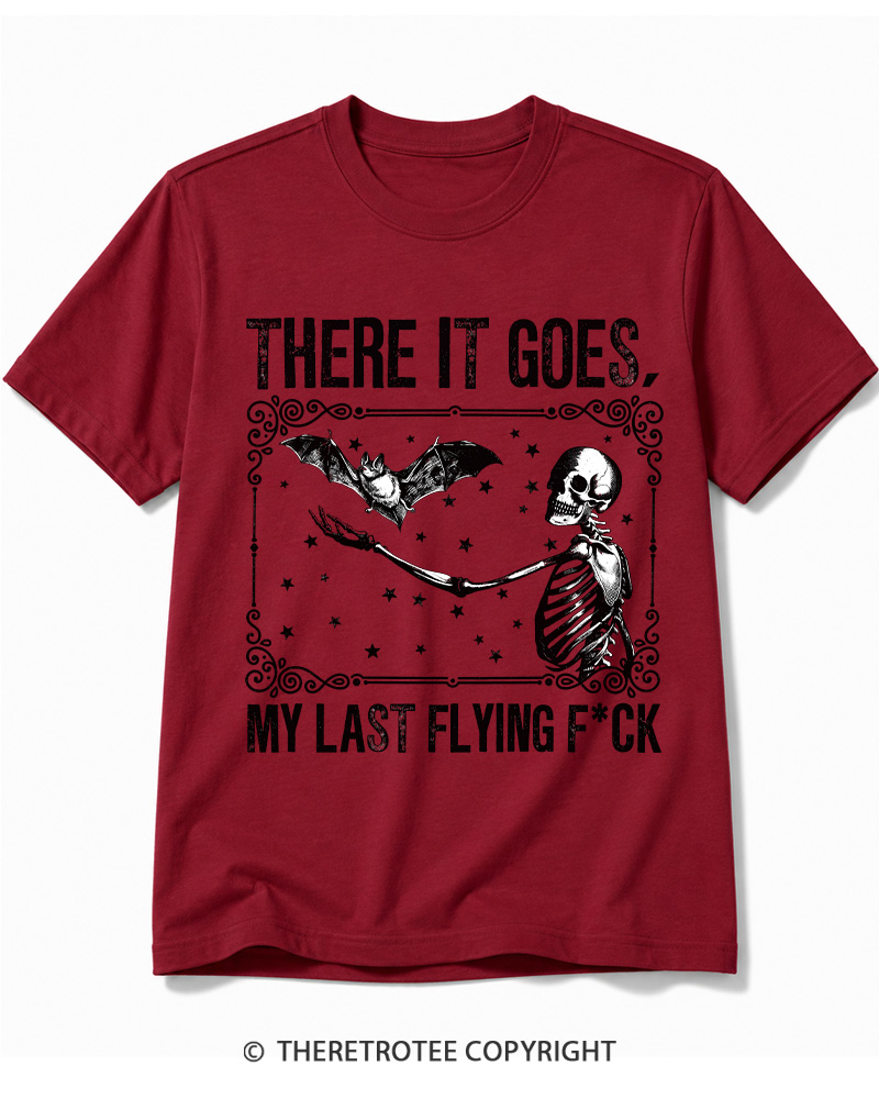 TheRetroTee There It Goes, My Last Flying FCk Halloween Cotton T-Shirt