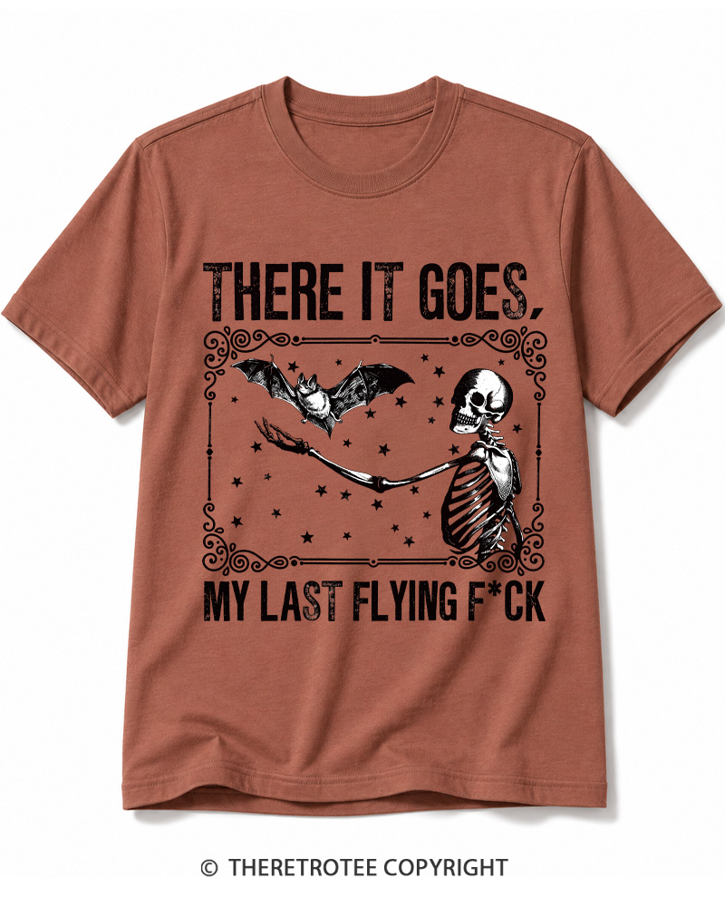 TheRetroTee There It Goes, My Last Flying FCk Halloween Cotton T-Shirt