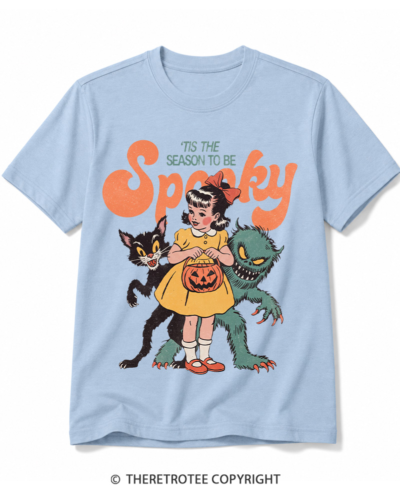 TheRetroTee Tis The Season To Be Spooky Halloween 1950s Cotton T-Shirt