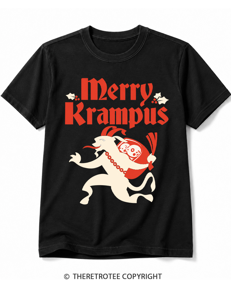 TheRetroTee Merry Krampus 1910s Cotton T-Shirt