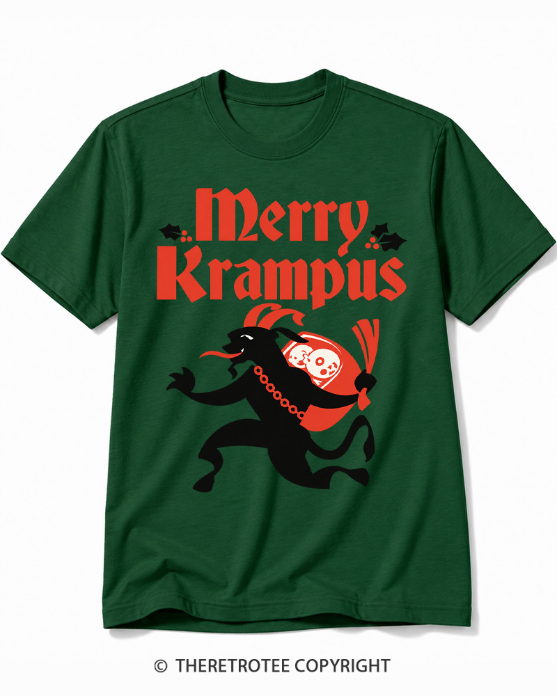 TheRetroTee Merry Krampus 1910s Cotton T-Shirt