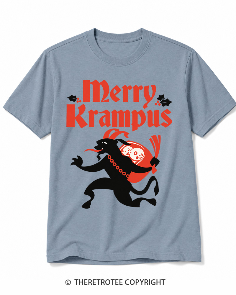 TheRetroTee Merry Krampus 1910s Cotton T-Shirt