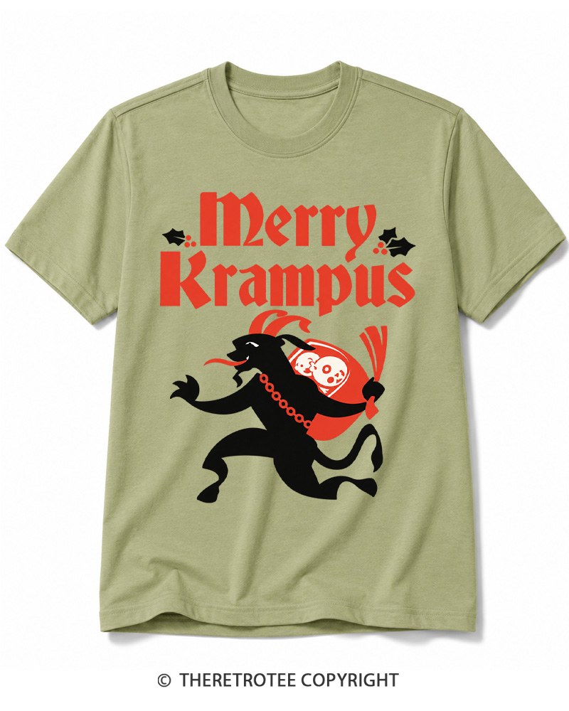 TheRetroTee Merry Krampus 1910s Cotton T-Shirt