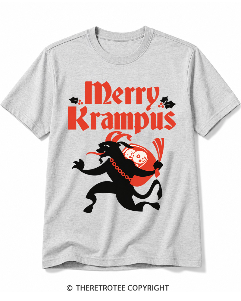 TheRetroTee Merry Krampus 1910s Cotton T-Shirt