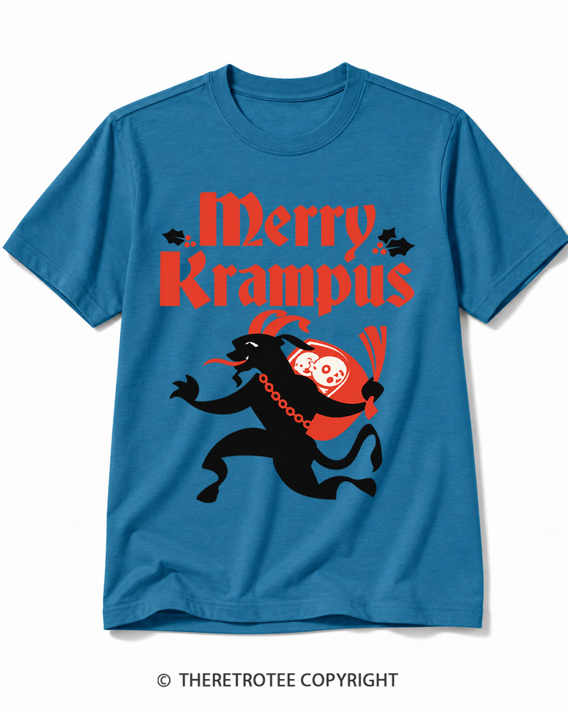 TheRetroTee Merry Krampus 1910s Cotton T-Shirt