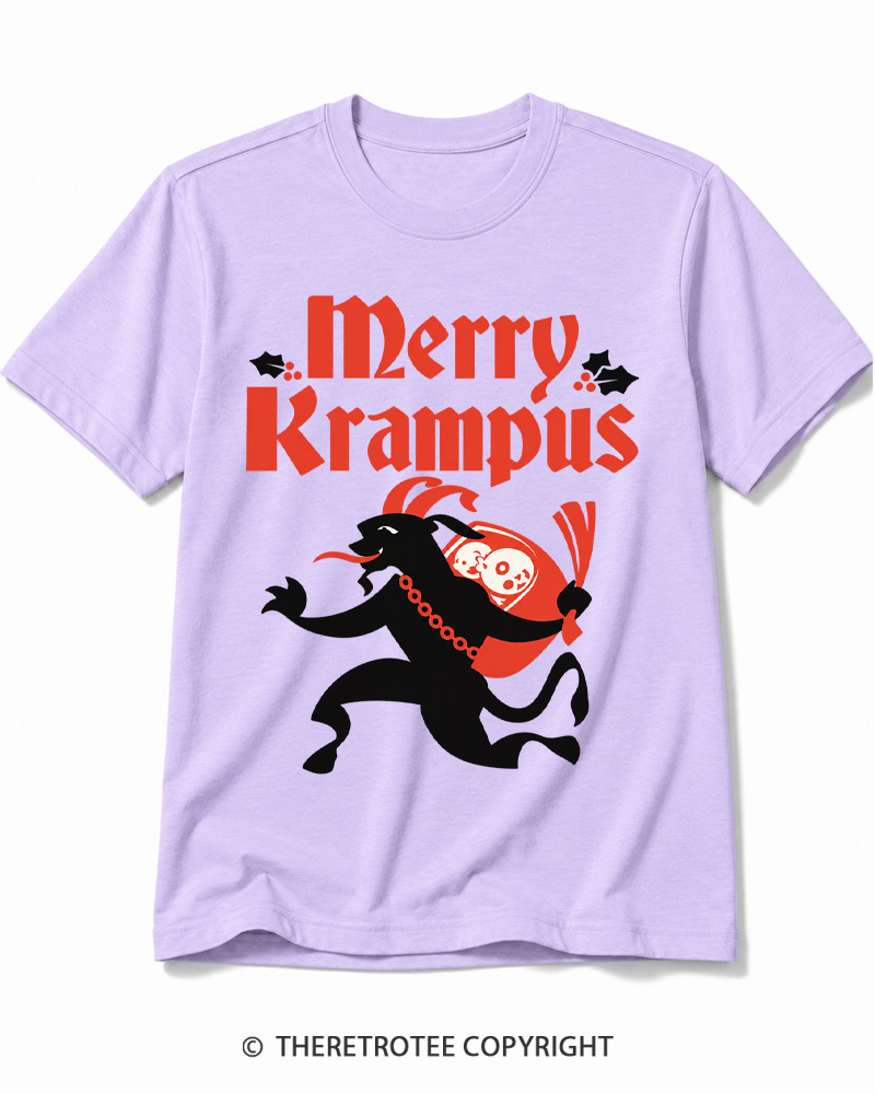TheRetroTee Merry Krampus 1910s Cotton T-Shirt