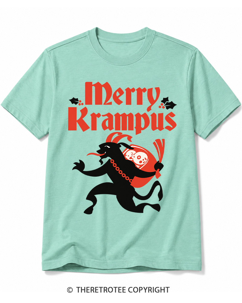 TheRetroTee Merry Krampus 1910s Cotton T-Shirt