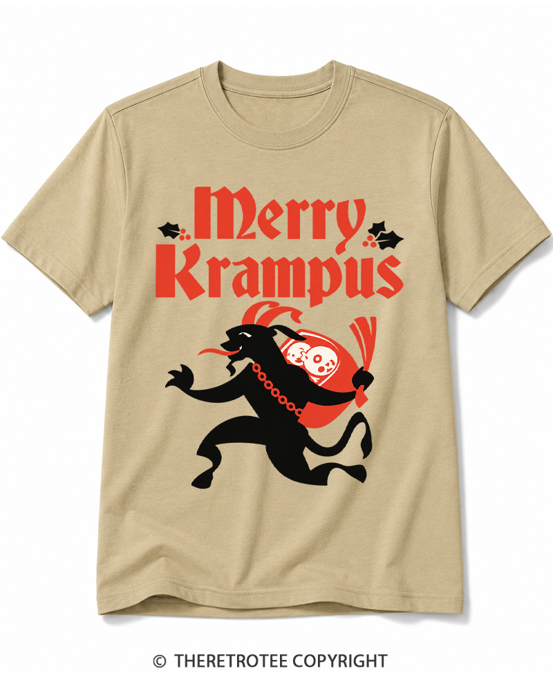 TheRetroTee Merry Krampus 1910s Cotton T-Shirt