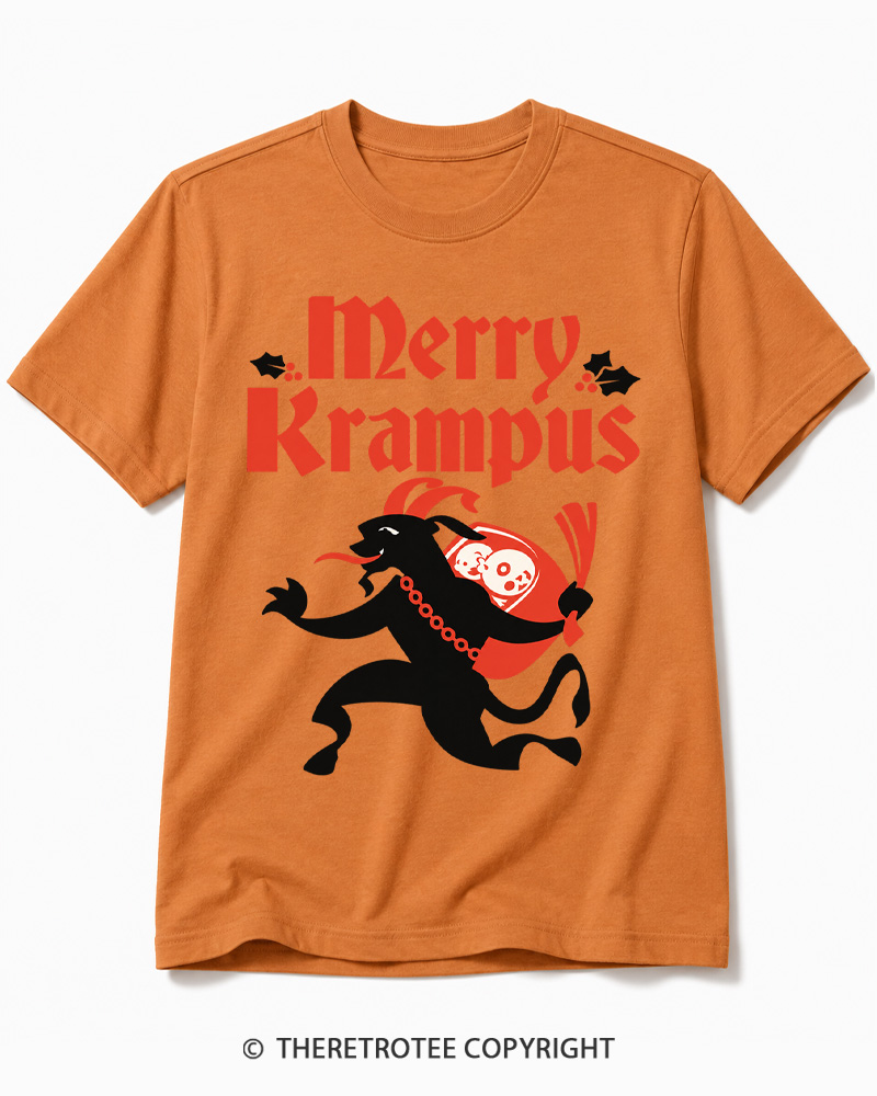 TheRetroTee Merry Krampus 1910s Cotton T-Shirt