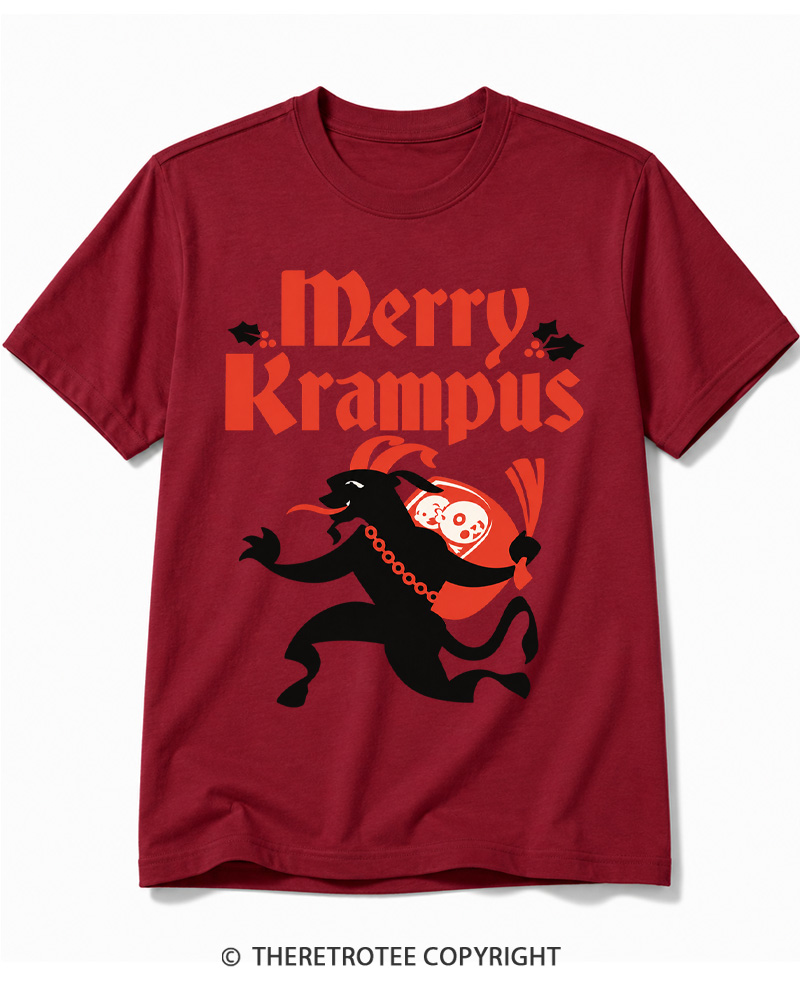 TheRetroTee Merry Krampus 1910s Cotton T-Shirt