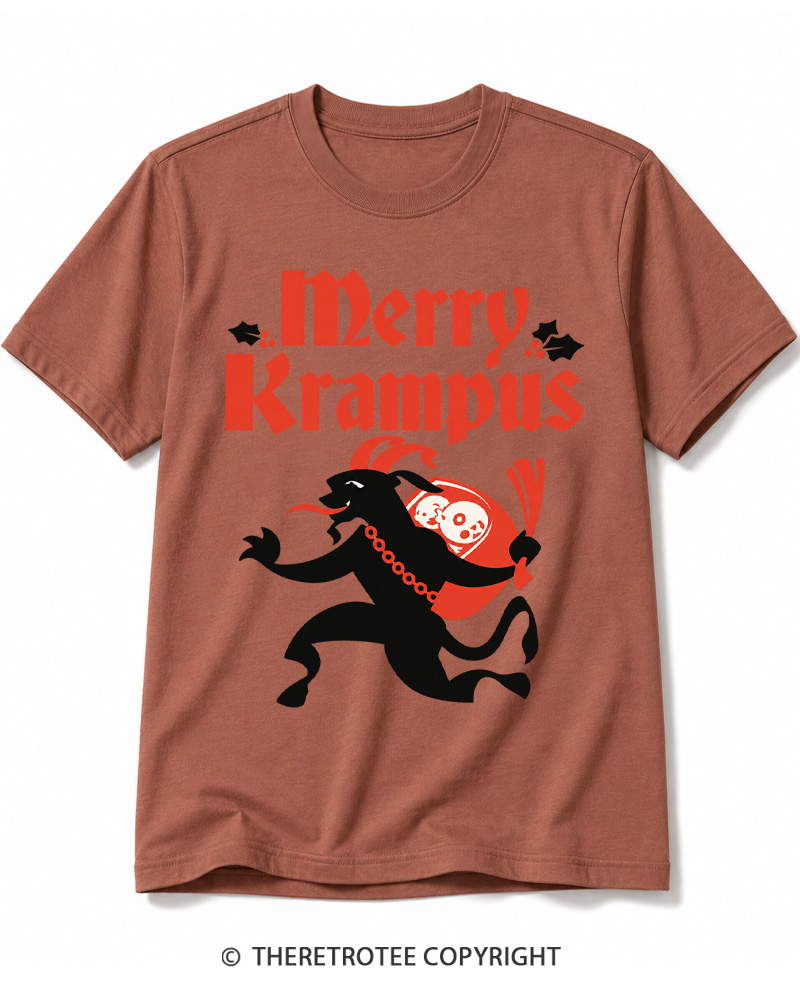 TheRetroTee Merry Krampus 1910s Cotton T-Shirt