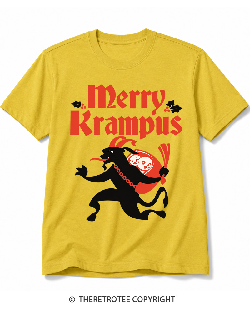 TheRetroTee Merry Krampus 1910s Cotton T-Shirt