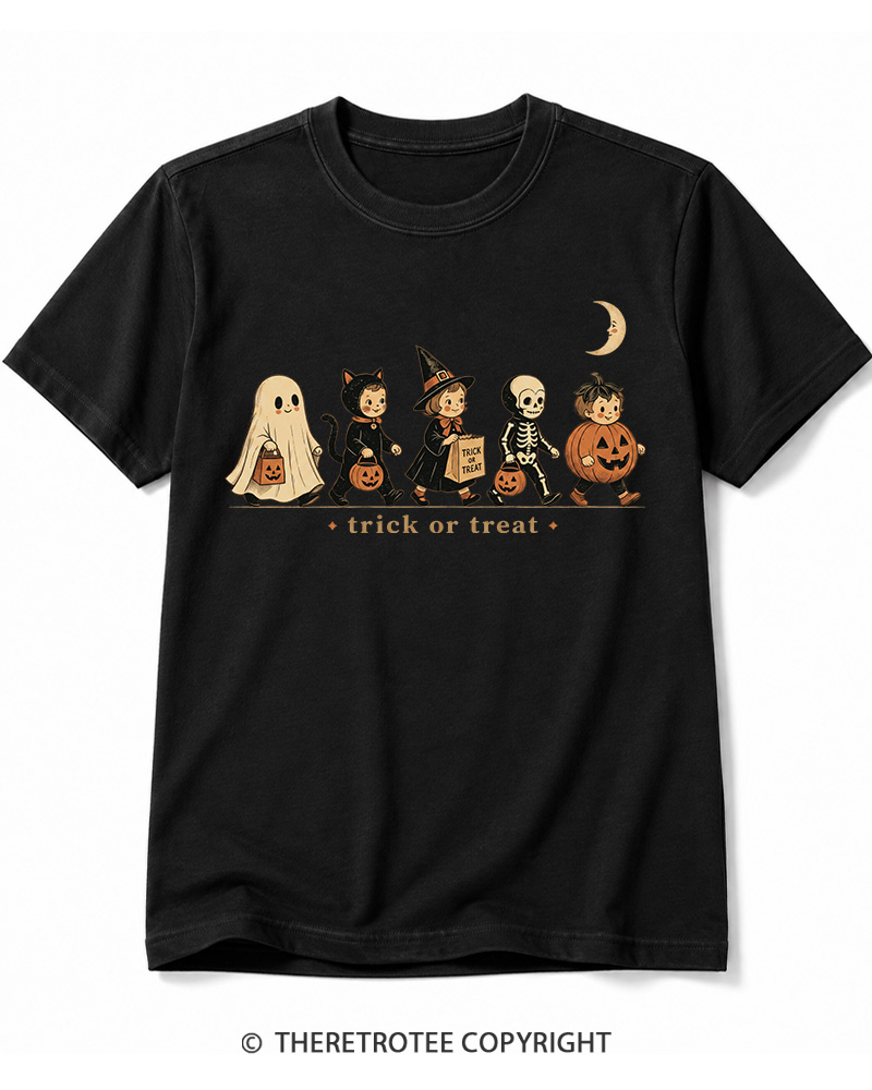 TheRetroTee Trick Or Treat 1950s Cotton T-Shirt