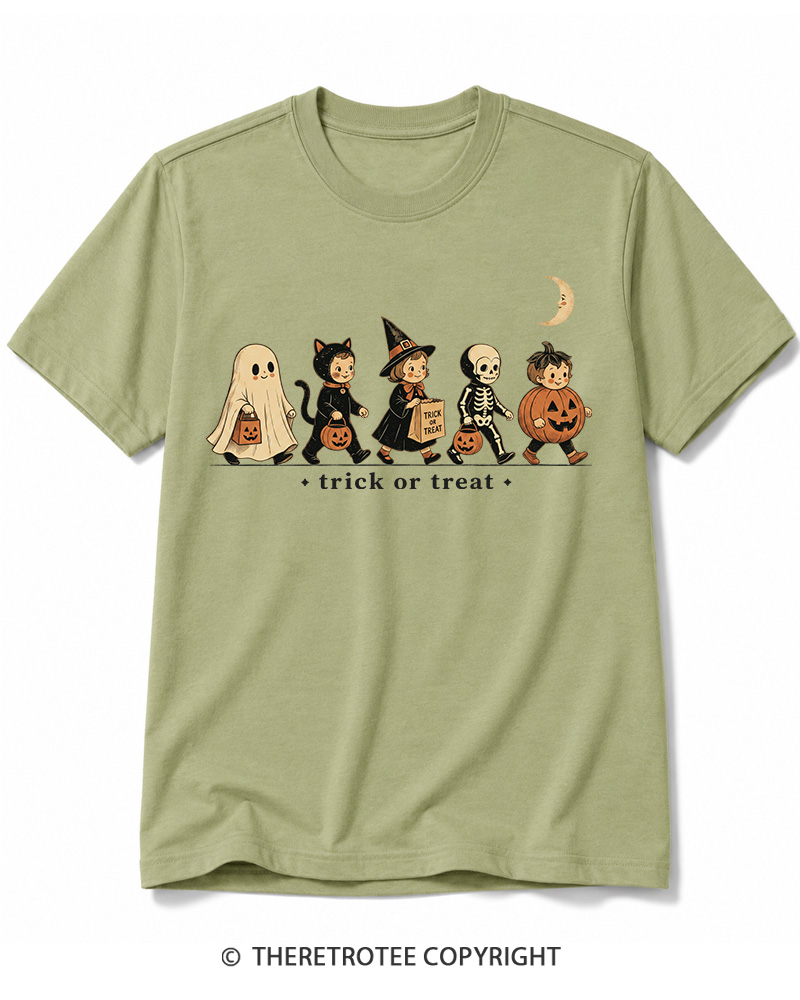TheRetroTee Trick Or Treat 1950s Cotton T-Shirt