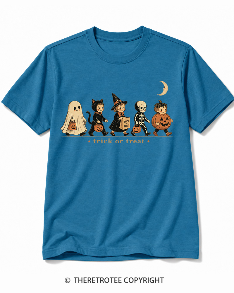 TheRetroTee Trick Or Treat 1950s Cotton T-Shirt