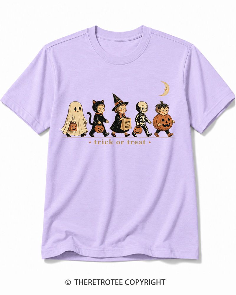 TheRetroTee Trick Or Treat 1950s Cotton T-Shirt
