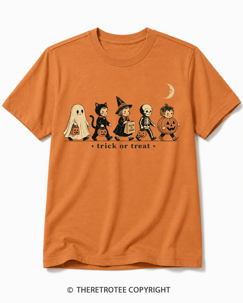 TheRetroTee Trick Or Treat 1950s Cotton T-Shirt