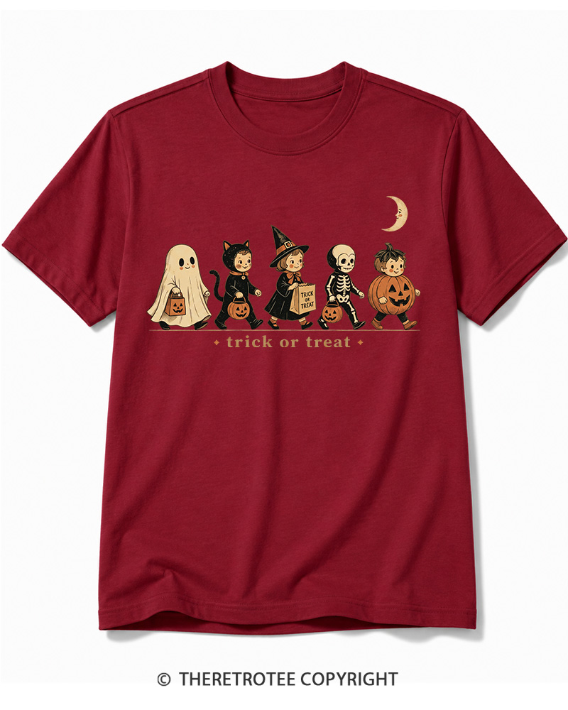 TheRetroTee Trick Or Treat 1950s Cotton T-Shirt