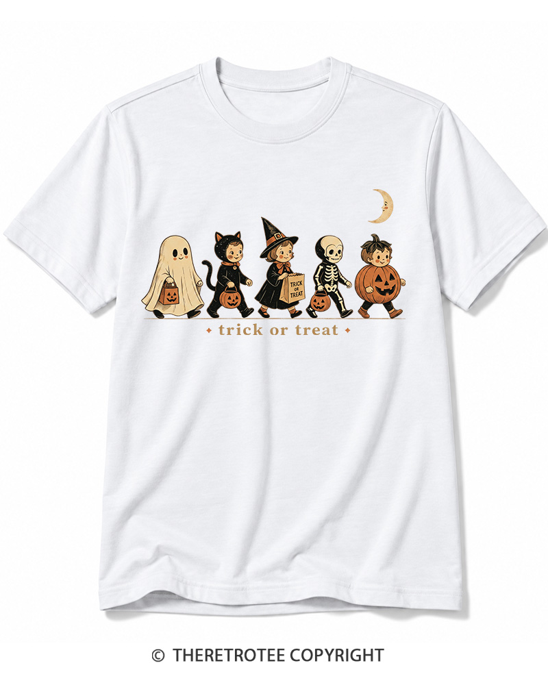 TheRetroTee Trick Or Treat 1950s Cotton T-Shirt
