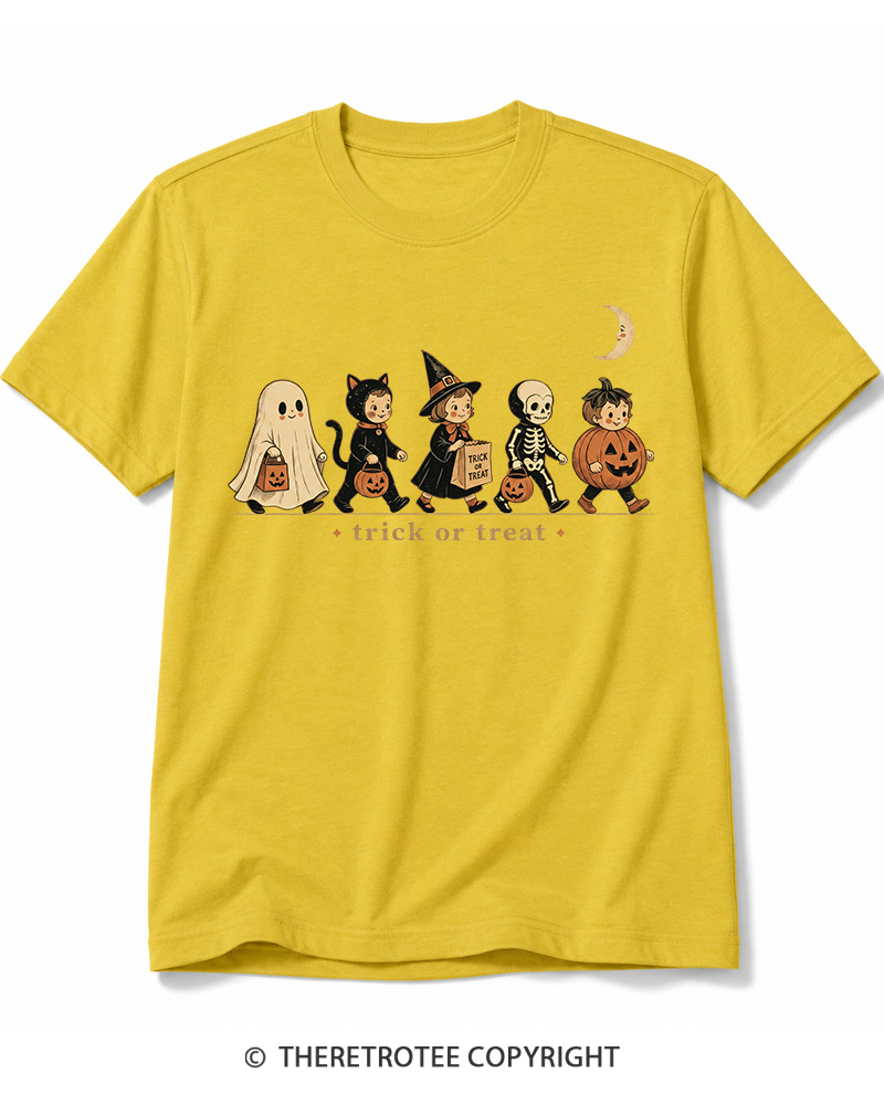 TheRetroTee Trick Or Treat 1950s Cotton T-Shirt
