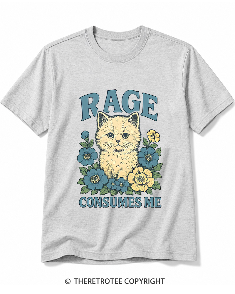 TheRetroTee Cat Meme 1970s Cotton T-Shirt