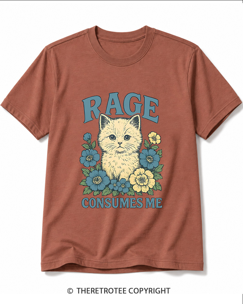 TheRetroTee Cat Meme 1970s Cotton T-Shirt