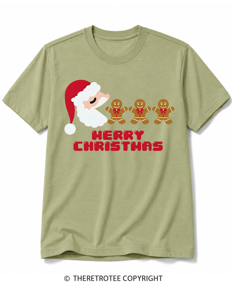 TheRetroTee Merry Christmas 1970s Cotton T-Shirt