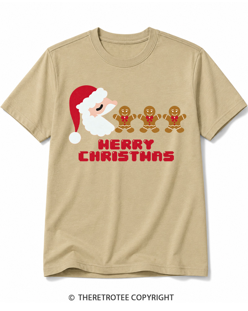 TheRetroTee Merry Christmas 1970s Cotton T-Shirt