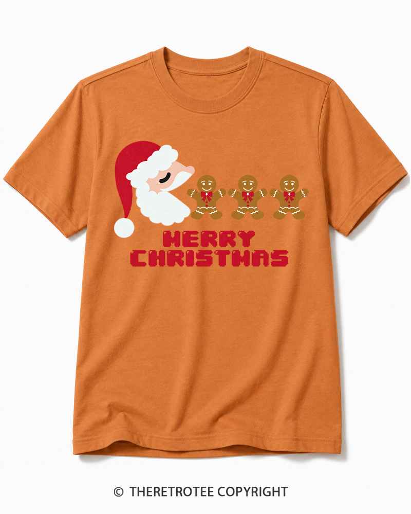 TheRetroTee Merry Christmas 1970s Cotton T-Shirt