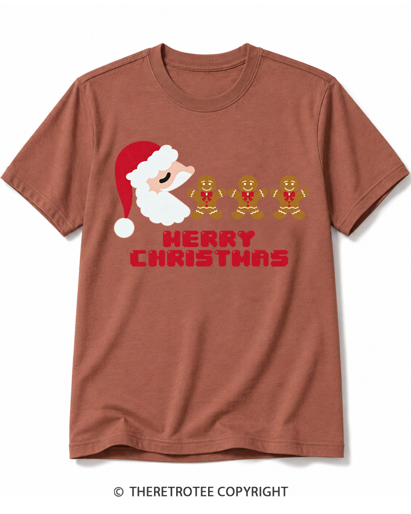 TheRetroTee Merry Christmas 1970s Cotton T-Shirt