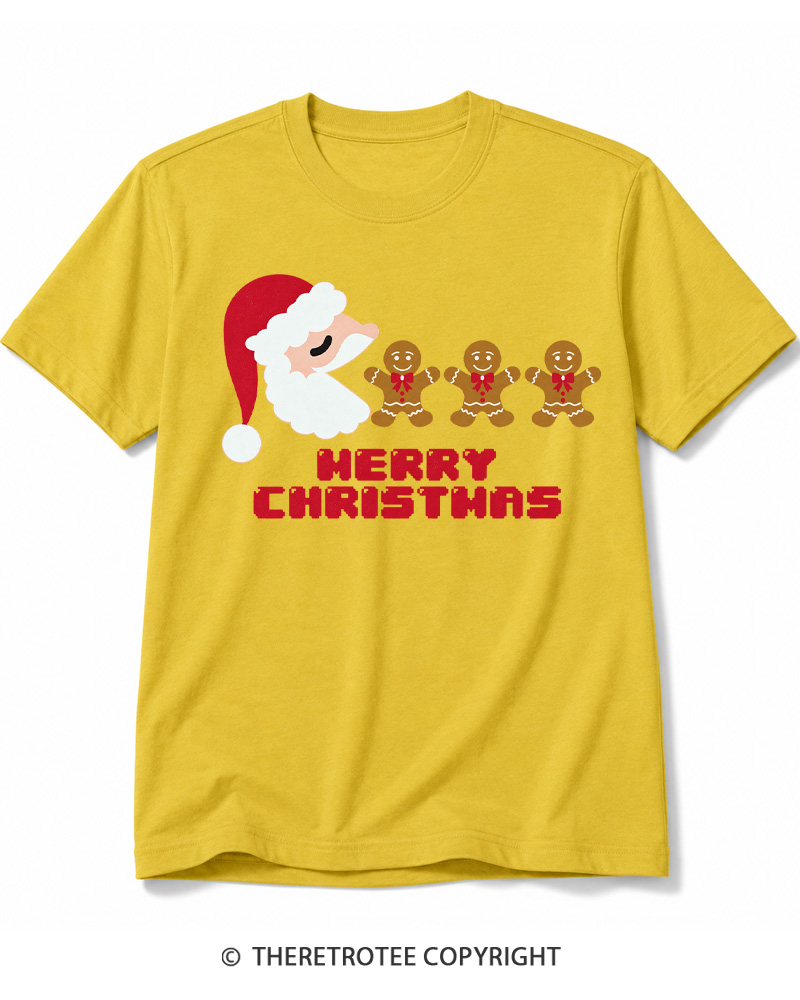 TheRetroTee Merry Christmas 1970s Cotton T-Shirt