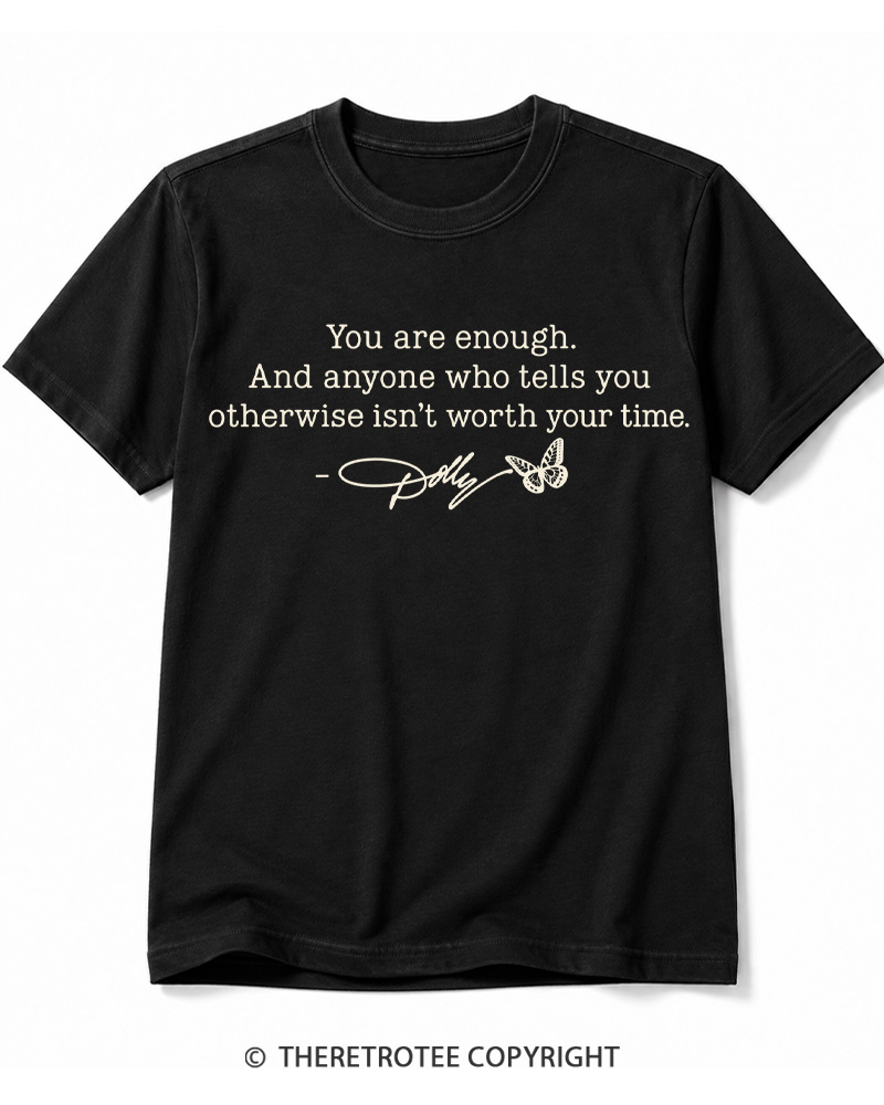 TheRetroTee You Are Enough 1970s Cotton T-Shirt
