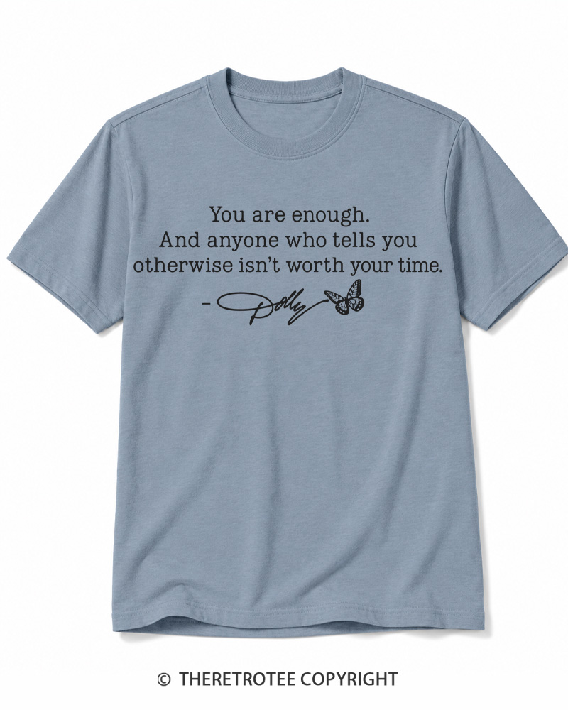 TheRetroTee You Are Enough 1970s Cotton T-Shirt