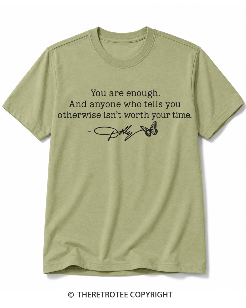 TheRetroTee You Are Enough 1970s Cotton T-Shirt
